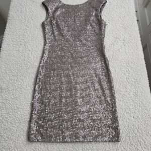 Esley Glittering Sequin Mini Dress in Copper Holiday Party‎ Sparkle Sexy Women S
